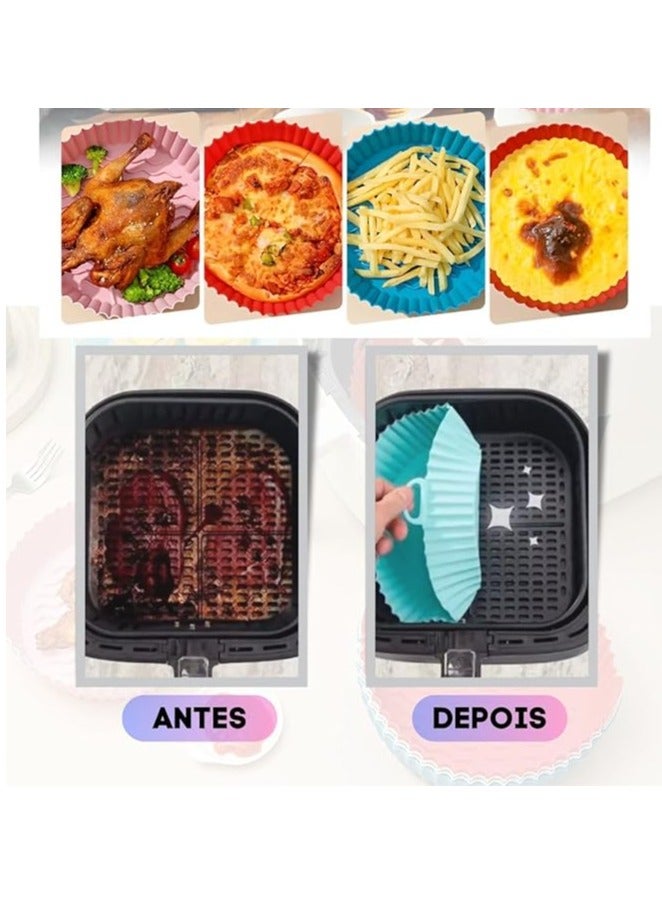 Spaceshoop 6 Pieces reusable air fryer silicone liners heat resistant non-stick air fryer basket for air fryer oven accessories - Image 5
