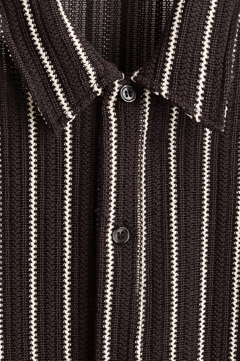 H&M  Regular Fit Textured-knit shirt for Men | Best Price UAE