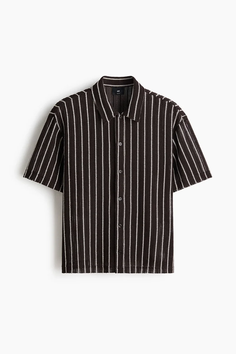 H&M  Regular Fit Textured-knit shirt for Men | Best Price UAE