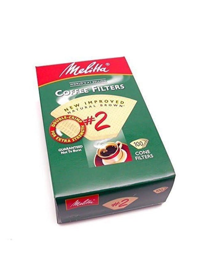 Melitta Cone Coffee Filter #2 100 Count- Natural Brown - Image 2