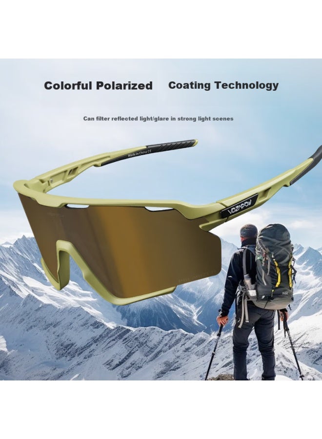 Vozapow Hiking Sungl, Polarized Colorful Goggles For Mountain Climbing, Windproof, Sandproof, Insect-proof, For Cycling, Running, Men And Women, With Prescription Lenses - Image 3