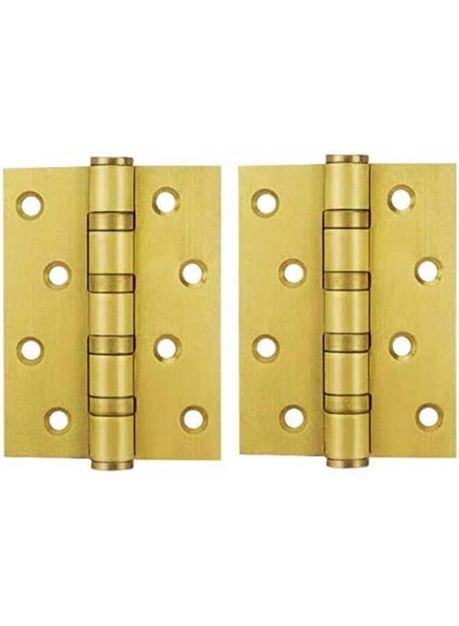 NJM Golden Color Door Hinges 4" Length, 2 Pieces