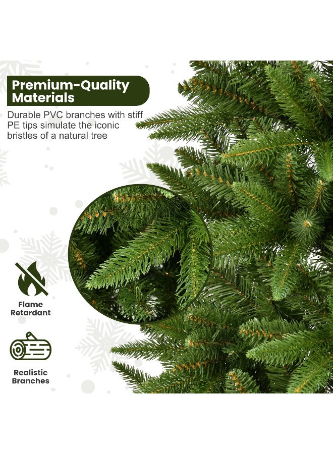 AUTOYSUR 5ft / 6ft / 7ft / 8ft / 10ft Artificial Pencil Christmas Tree Hinged Realistic Slim Xmas Tree w/Sturdy Metal Stand, Fake Christmas Tree with 610 / 850 / 1180 / 1561 / 2151 Tips for Home, Office, Party Decoration Indoor - Image 2