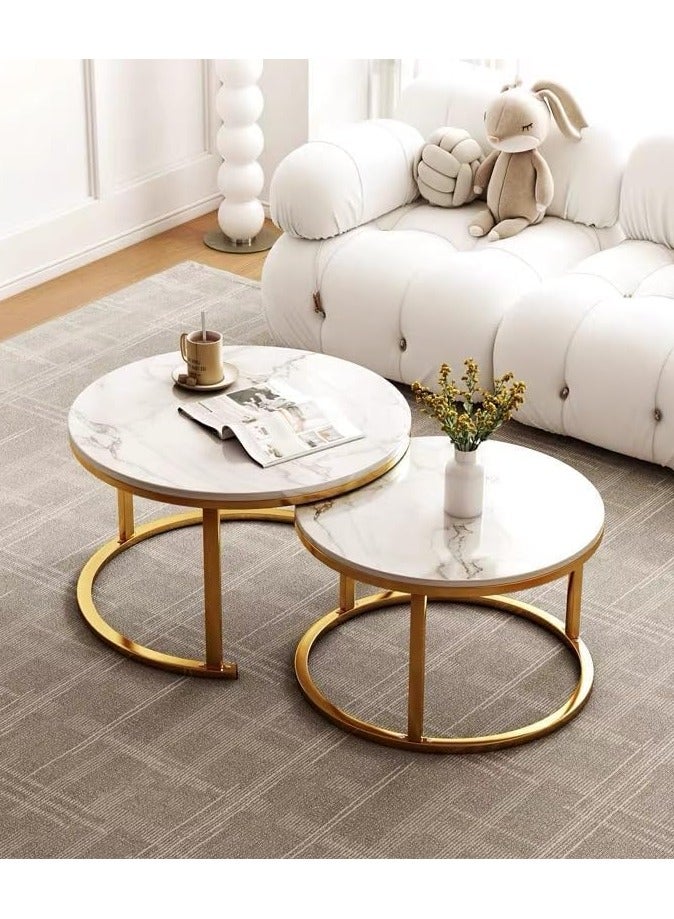 DubaiGallery أثاث حديث ديكور أثاث، طاولة قهوة، طاولات جانبية دائرية، طاولات قهوة كبيرة متداخلة لغرفة المعيشة ومكتب المنزل - Image 3