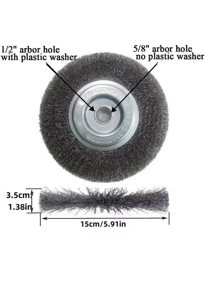 6 Inch High Carbon Steel Wire Brush For Angle Grinder Rust Removal Polishing - Image 1