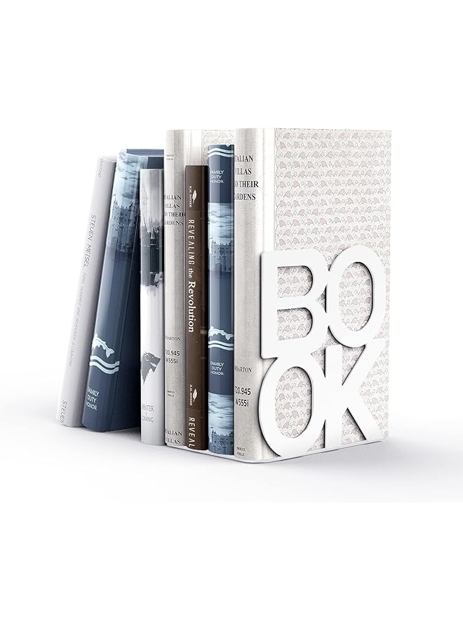 إيروريكس زوج واحد من حاملات نهايات الكتب، يدعم نهايات الكتب لمكتب رف الكتب - Image 1