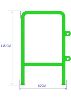Funz Iron wall swing with swing seat and chains for outdoor activities green color  - Image 3