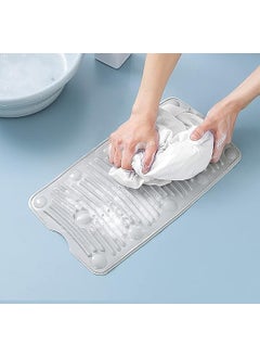 JIGVA Jigva Portable Washing Laundry Board Household Folding Clean Board Silicone Anti Slip Mini Travelling Pad Clothes Cleaning Pad Set of 1  - Image 2