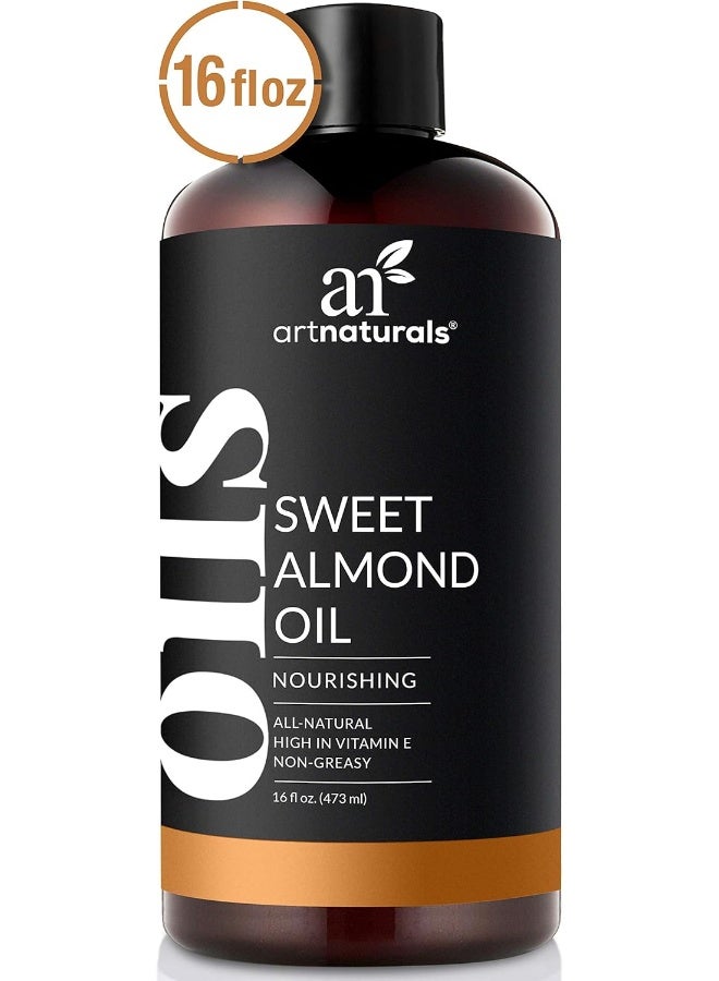 artnaturals زيت اللوز الحلو من آرت ناتشورالز - 100% طبيعي ونقي - زيت ناقل وعلاج غير مكرر من الدرجة العلاجية - Image 1