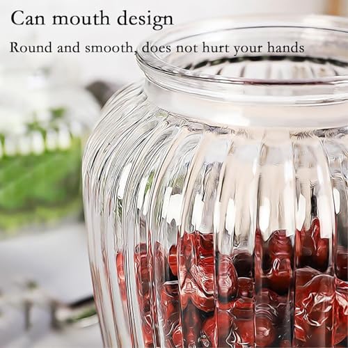 WRINGO 2000ML Airtight Clear Glass Storage Canister with Glass Lid Food Storage Container Jar with POP Sealing Lid for Kitchen Storage and Multipurpose Use (TR-2000ML, Set of 6) - Image 5