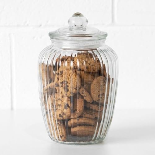 WRINGO 2000ML Airtight Clear Glass Storage Canister with Glass Lid Food Storage Container Jar with POP Sealing Lid for Kitchen Storage and Multipurpose Use (TR-2000ML, Set of 6) - Image 2