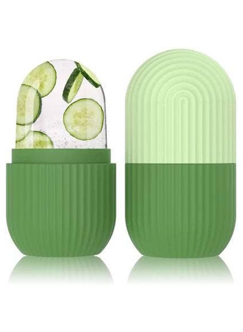 DubaiGallery أسطوانة الثلج للوجه والعينين والرقبة. أسطوانة الثلج لتدليك الوجه، أسطوانة الثلج للوجه، أسطوانة الثلج السيليكون القابلة لإعادة الاستخدام لبشرة متألقة ومشدودة. - Image 1