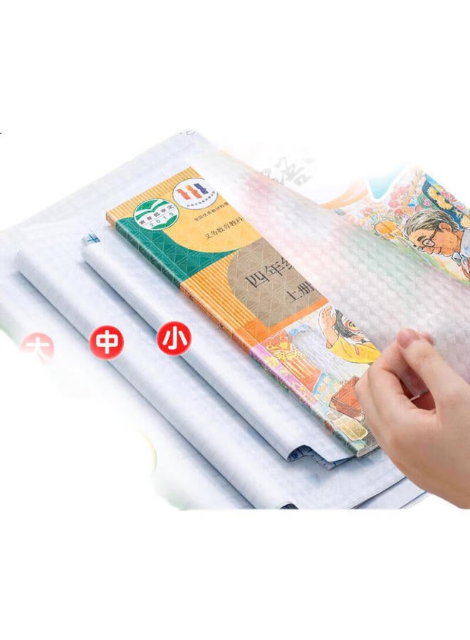 Aihao Self-Adhesive Book Covers For Grades 1-2 Elementary School Students, Transparent Frosted Protective Film For Textbooks, 12 Pieces, Pp7050 - Image 3