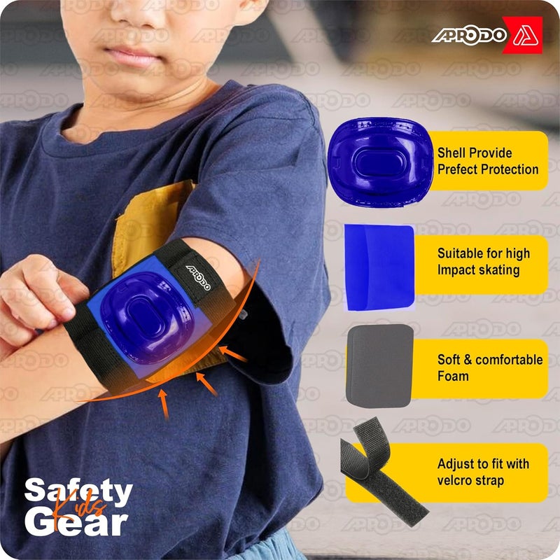 Aprodo Kids Protective Set Guard for Skating, Cycling & Skateboarding, (Suitable for Age Group 5 to 12 Years Old) (Blue) - Image 3