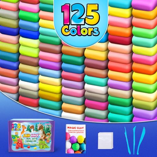 ESSENSON Air Dry Clay 125 Colors Modeling Clay for Kids DIY Molding Magic Clay Gift for Kids - Image 5