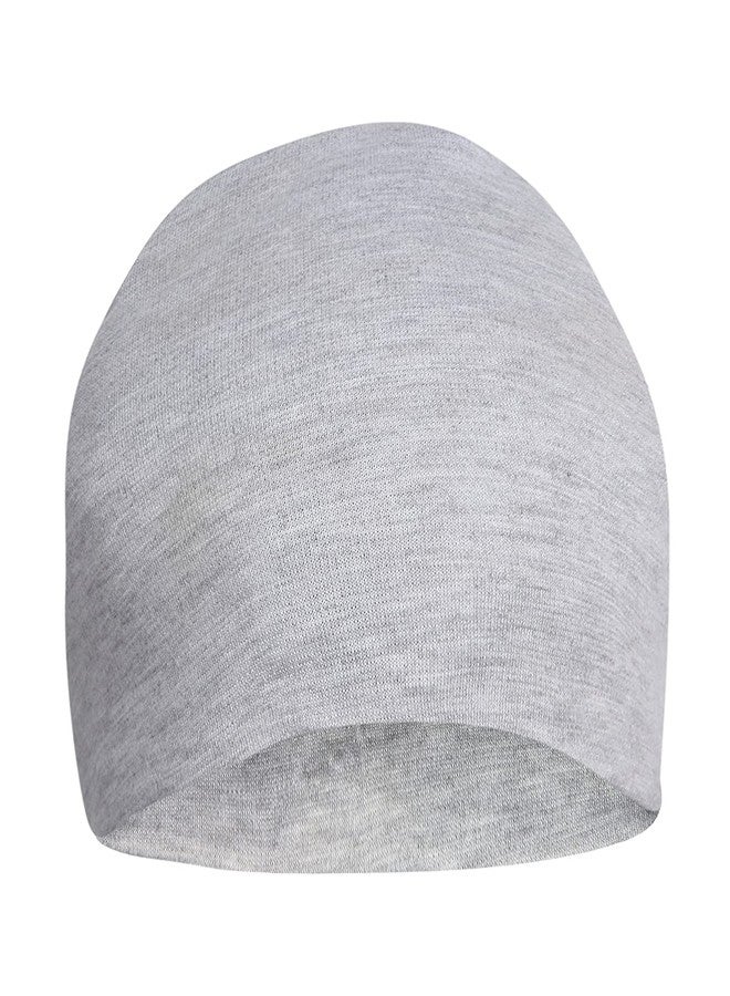 PrimeBox Cotton Long Beanie for Men Women Headwear Slouchy Skull Cover Cap Fashion Accessories Topa Pack of 2pcs Black Grey Color Beanie - Image 4