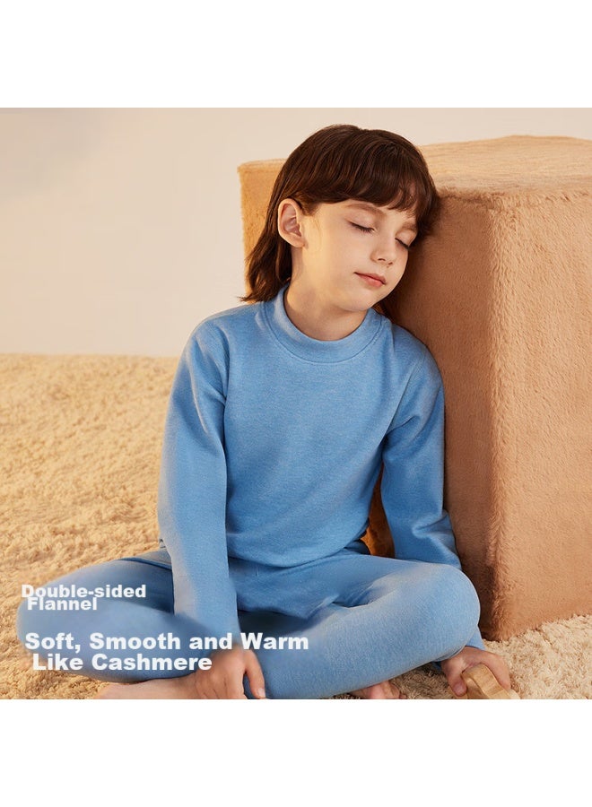 Bejirog [wool Silk] Children's Thermal Underwear Set, Autumn And Winter, For Older Boys, Fleece-lined Thickened Baby Autumn Clothes And Pants - Image 2