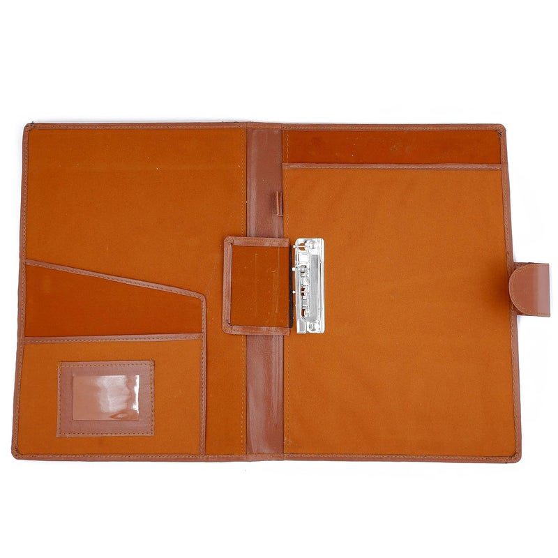 Asraw Professional PU Leather Multipurpose Magnetic Button Lock Conference File Folder Certificate Organiser for Meetings, Conferences, Seminars, Presentations, Interview Portfolio (Dark Brown) - Image 5