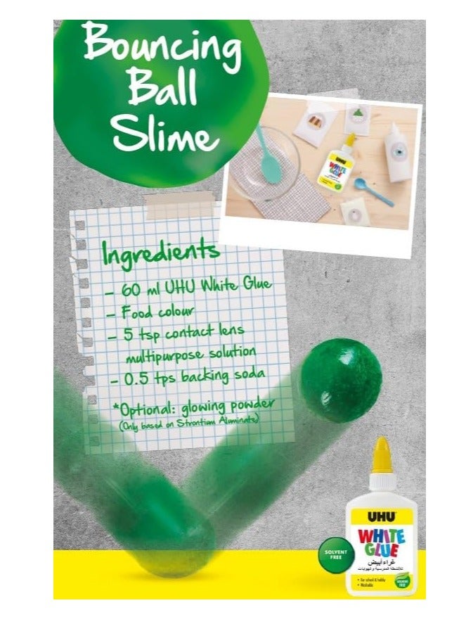 UHU White Glue 470 ml, the solvent-free crafts glue for creative fun.Glues paper, cardboard, felt, textiles, feathers, pearls, wood, natural materials, etc. - Image 2