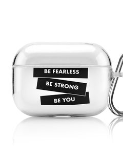 Classic Clear printed Case for Apple AirPods Pro 2nd Generation Thin Transparent Cover [Designed for Apple AirPods Pro 2nd Generation] - Fearless, Strong, You