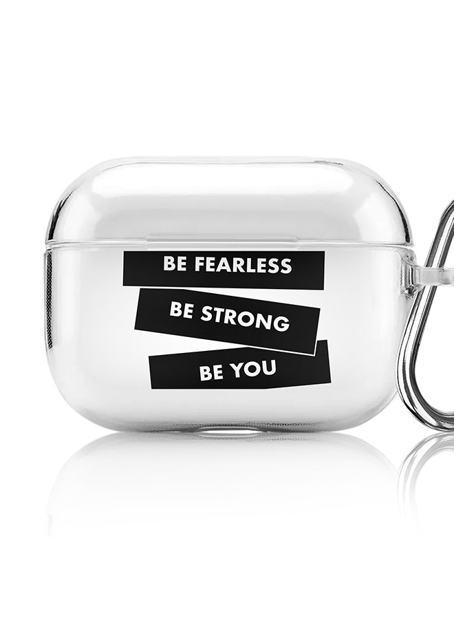 Stylizedd - Classic Clear printed Case for Apple AirPods Pro 2nd Generation Thin Transparent Cover [Designed for Apple AirPods Pro 2nd Generation] - Fearless, Strong, You - Image 1