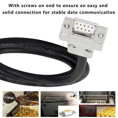 XMSJSIY DB9 Connector Adapter Cable, D-SUB 9Pin RS232 RS485 Serial Port Extension Cable Replacement with Bare Wire 22AWG (DB9 Female) - Image 5