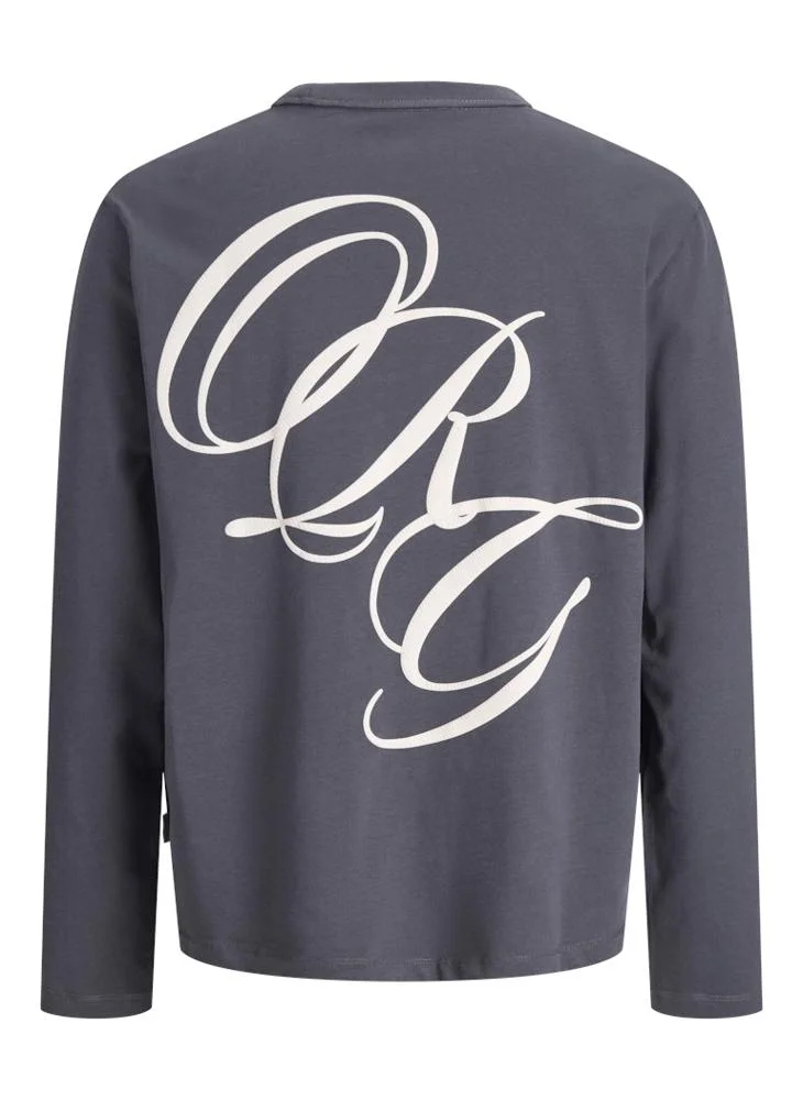 جاك اند جونز تيشيرت بياقة مستديرة بقصّة عادية بتصميم منسق