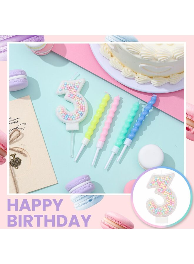 يُسلِّم مجموعة شموع عيد الميلاد، تحتوي على 12 شمعة حلزونية، مناسبة لتزيين كعكات الأولاد والبنات، وكعكات حفلات ذكرى الزواج (رقم 3). - Image 4