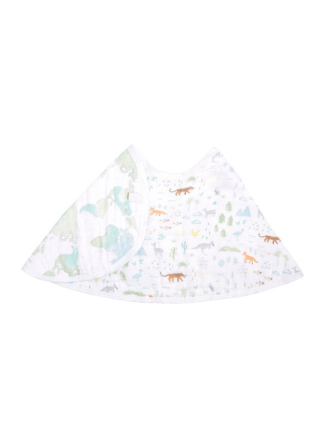 aden + anais Pack Of 1 Essentials Cotton Muslin Voyager Baby Burpy Bib  - Image 2