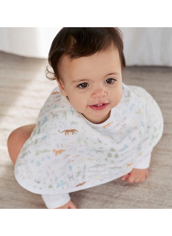 aden + anais Pack Of 1 Essentials Cotton Muslin Voyager Baby Burpy Bib  - Image 4