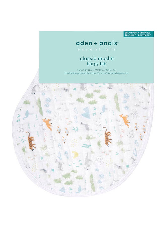 aden + anais Pack Of 1 Essentials Cotton Muslin Voyager Baby Burpy Bib  - Image 3