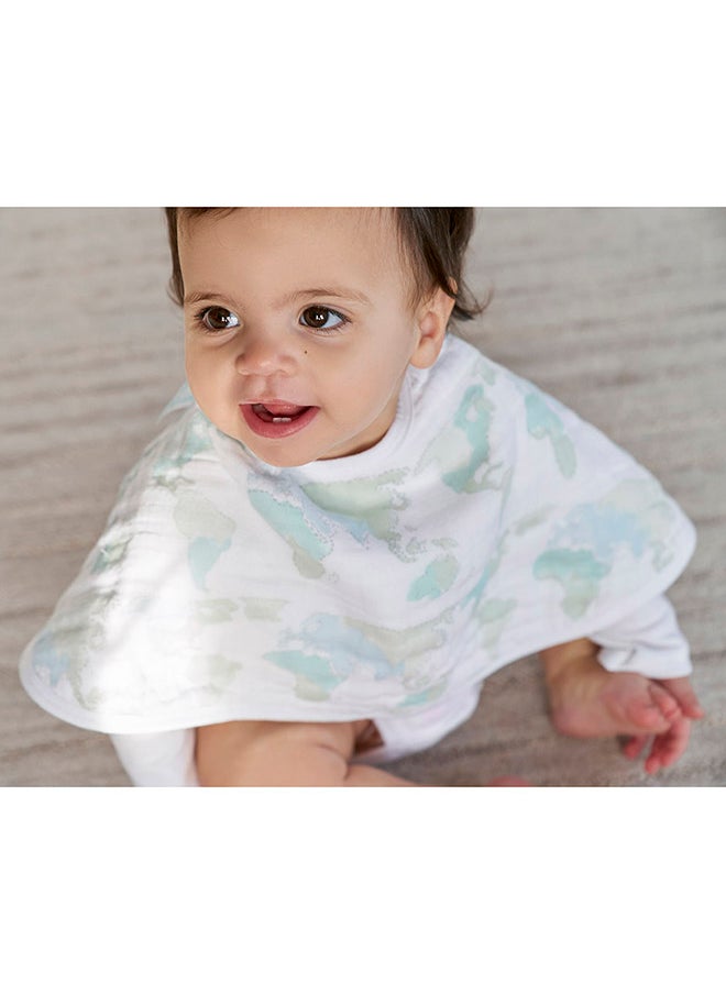 aden + anais Pack Of 1 Essentials Cotton Muslin Voyager Baby Burpy Bib  - Image 5