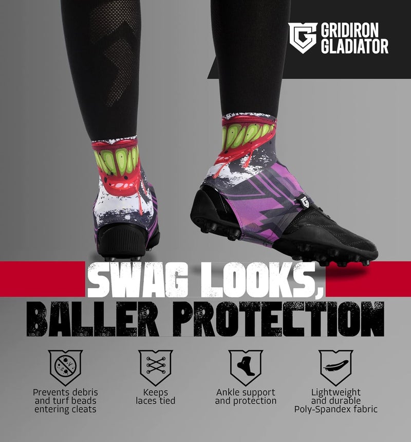 Gridiron Gladiator Cleat Covers - Football Spats - Football Cleat Cover - Cleat Spats for Soccer, Baseball & Softball - Image 2