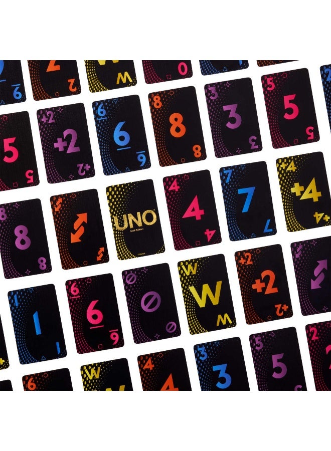Mattel Games UNO Card Game Gold Edition for Kid, Adult & Family Nights & Parties, Collectible Deck Embossed with Foil Accents - Image 5
