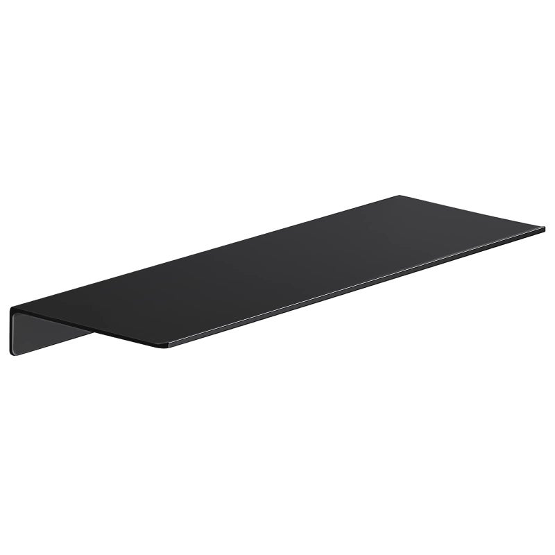 Danpoo Metal Wall Shelf Black Floating Shelf Small Bathroom Shelf 16 Display Shelves for Wall Storage