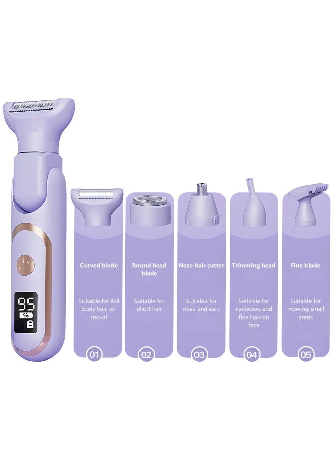 Generic Digital Display Type - C Rechargeable Multi - Function Women's Hair Remover, Electric Shaver for Armpits, Intimate Areas & Eyebrow Trimming, Full - Body Use  - Image 5