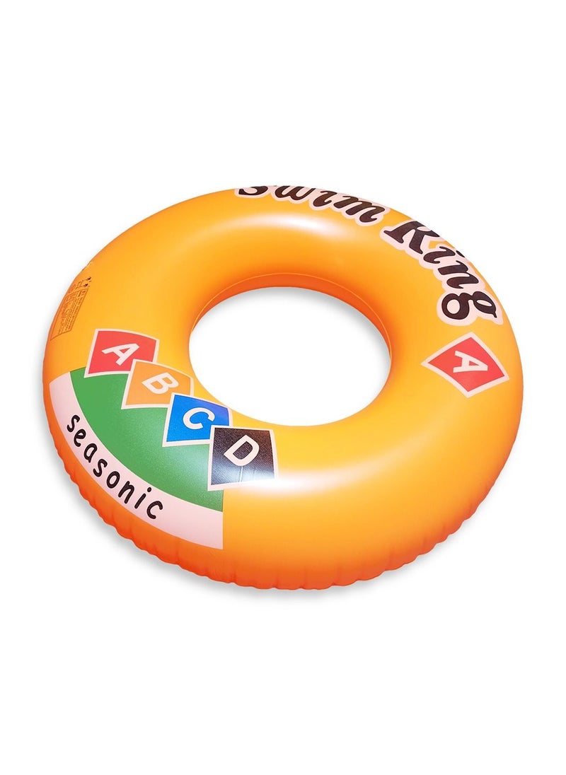 Inflatable Swimming Ring Waist Orange Medium Size" 70 cm " Fun Water Toys for Boys and Girls  - Image 1