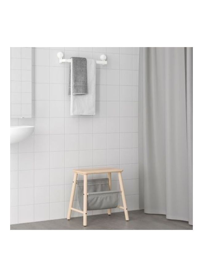 نيبمينينت حامل مناشف مزود بأداة امتصاص للتثبيت على الحائط أبيض 87x10سم - Image 1