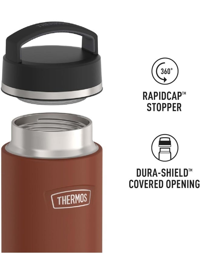 THERMOS ICON STAINLESS STEEL VACUUM INSULATED SADDLE BOTTLE 710ML - Image 3