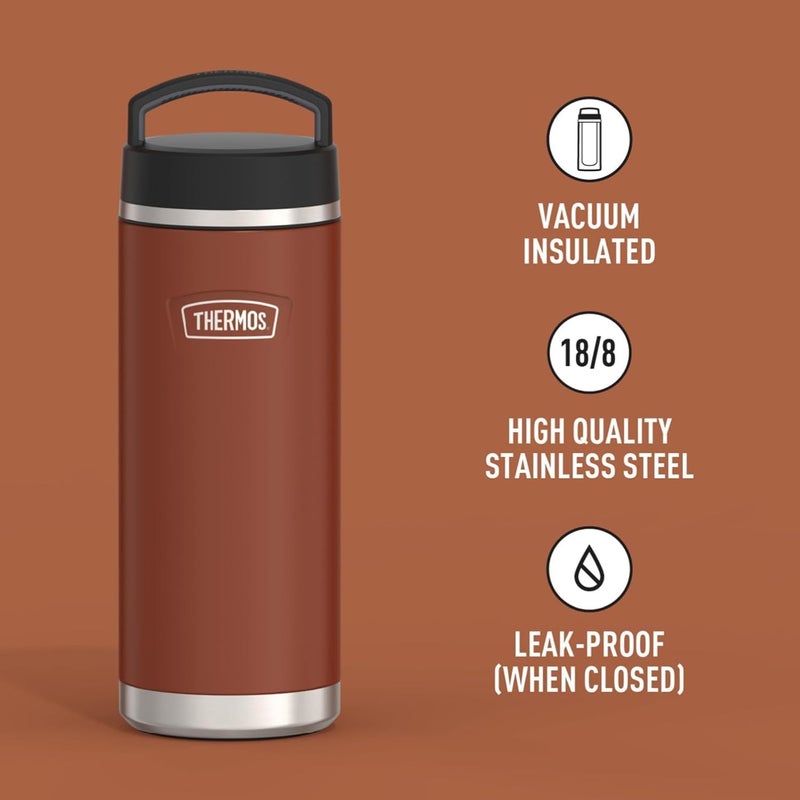 THERMOS ICON STAINLESS STEEL VACUUM INSULATED SADDLE BOTTLE 710ML - Image 2