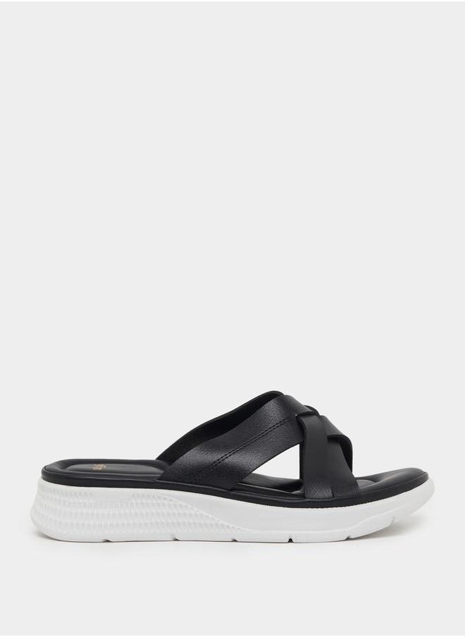 Styli Cross Strap Platform Sandals  - Image 1