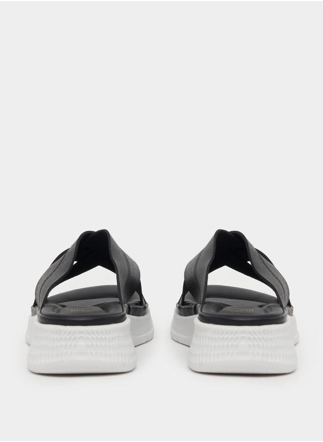 Styli Cross Strap Platform Sandals  - Image 4