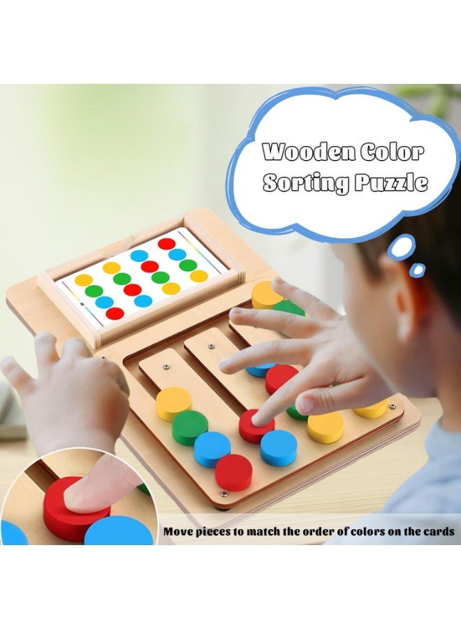 Color Matching Puzzle Toys, Montessori Brain Teasers Game for Kids Age 3, 4, 5, 6, 7 Years Old, Road Trip Toys for Boys & Girls, Handheld Games for Travel, Ideal , Birthday Gifts - Image 2
