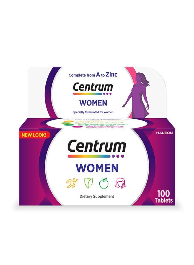 Centrum أقراص متعددة الفيتامينات من سنتروم للرجال والنساء | مكمل صحي يومي مصمم خصيصًا | 100 قرص لكل منهما - Image 3