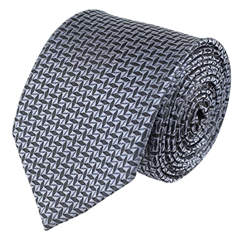 Kovove Kavove The Wonder Abstract silver Necktie For Men - Image 1