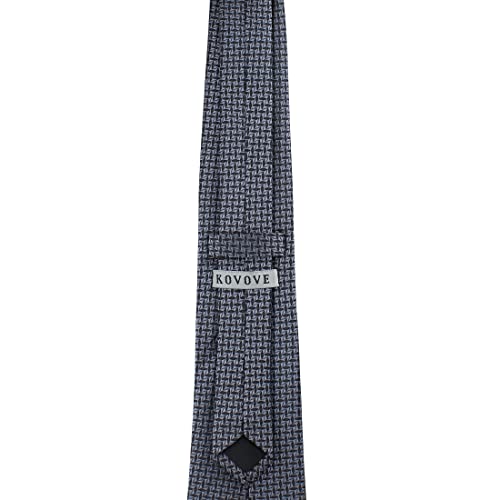 Kovove Kavove The Wonder Abstract silver Necktie For Men - Image 5