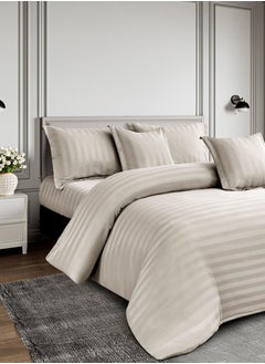 Ming Li 6-piece striped hotel bed comforter set, king size, 240x220 cm  - Image 3