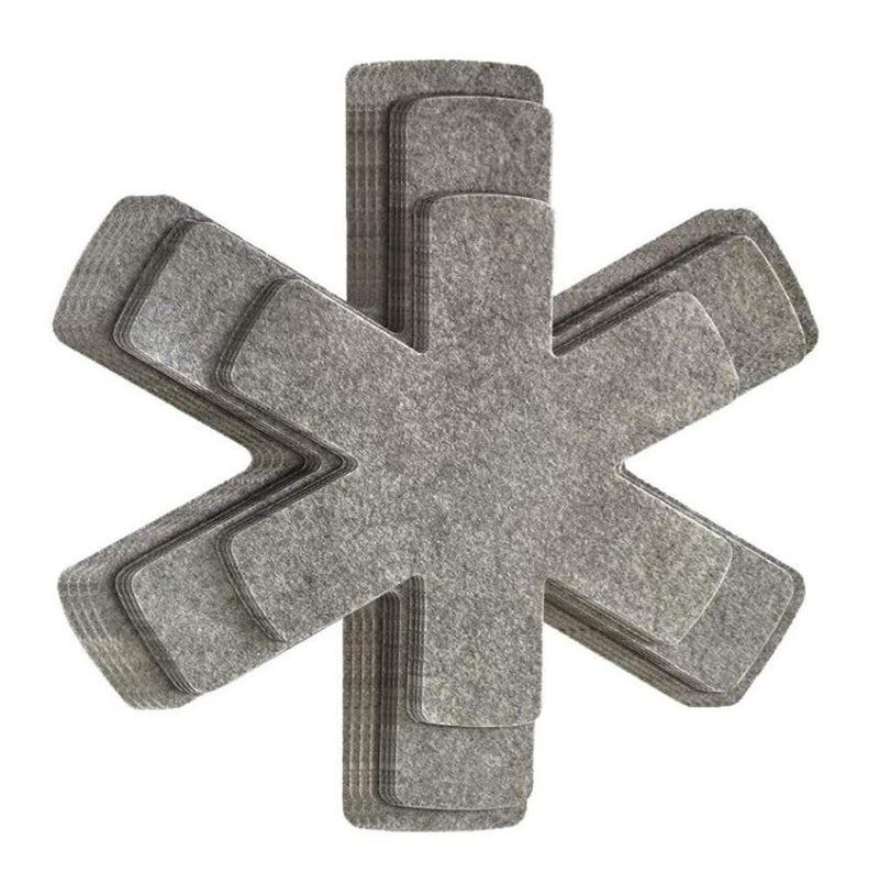 ericotry 1 Set 12Pcs Pot and Pan Protectors 3 Different Size Cookware Protector Thicker Pots and Pans Dividers AntiSlip Pan Separators Pads for Protecting Stacking Cooker from Scratching or Marring