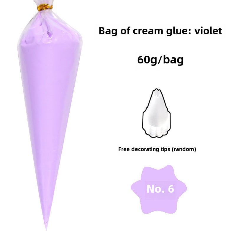 Generic DIY Craft Phone Case Kit with Faux Cream Glue Violet 