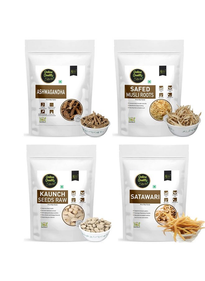 Combo Of Kaunch Seed, Ashwagandha Root, Shatavari, Safed Musli Roots -400Gm(100Gm X 4 Pack)|Kaunch Seeds, White Musli, Shatavar Root, Ashwagandha Jadi Buti Sticks|Boost Immunity - pzsku/Z572F4004AAF1E4BA7C74Z/45/_/1728312323/2ad42c0d-0a2c-4af7-94fb-481ed76b0f7a